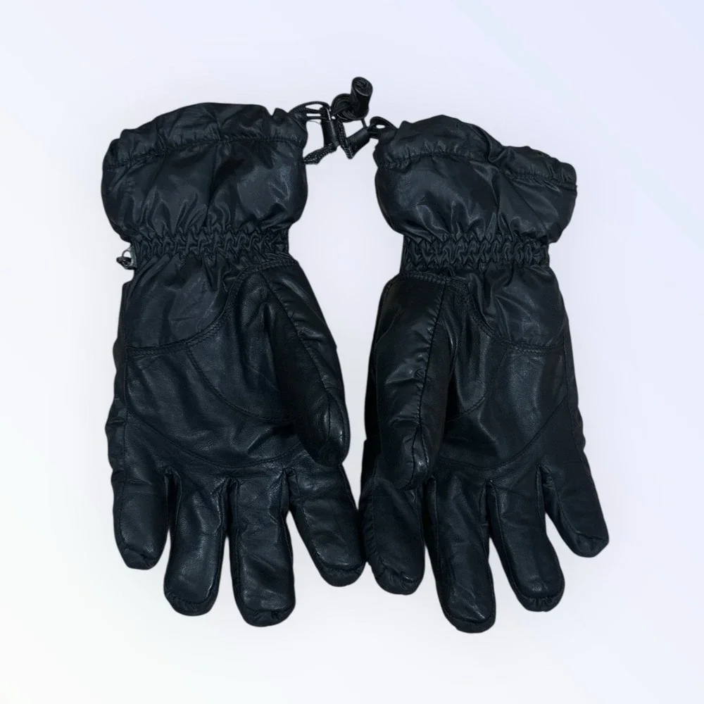 GRANDOE GLOVES BLACK‎ LEATHER PALMS WARM